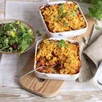 Zapečené mleté maso pod pokličkou z kukuřičných lupínků