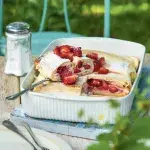 Zapečené palačinky s jahodami