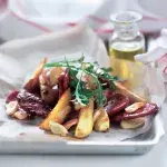 Restovaný pastinák s chorizem