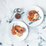 Rýžová zmrzlina s medovými hruškami