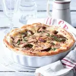 Slaný koláč s hříbky