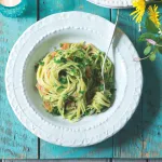 Špagety s avokádem a lososem