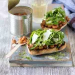 Tousty s fazolemi borlotti