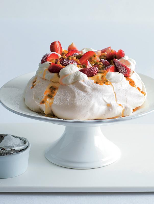 Pavlova s jahodami