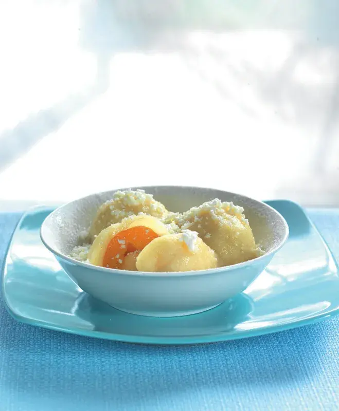 Tvarohové knedlíky s meruňkami