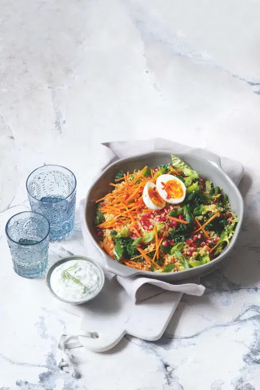 Bulgurový tabbouleh s kadeřávkem