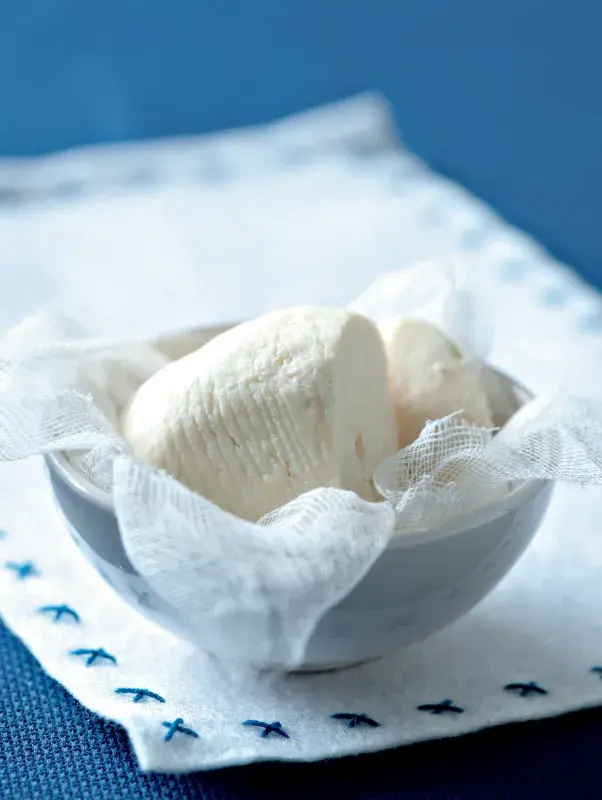 Domácí čerstvý sýr bez syřidla