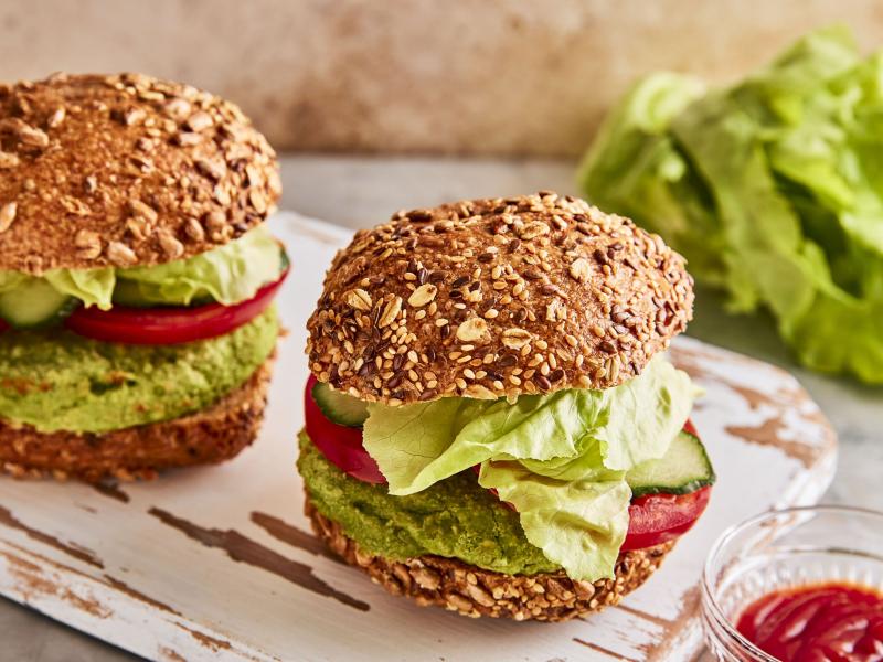 Hráškový burger