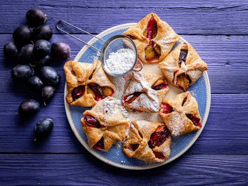 Listové šátečky se švestkami