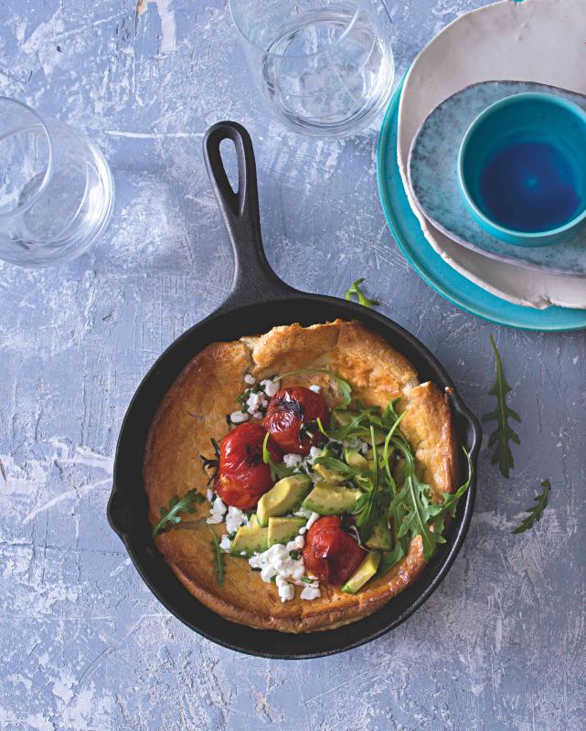 Dutch baby s pečenými rajčátky