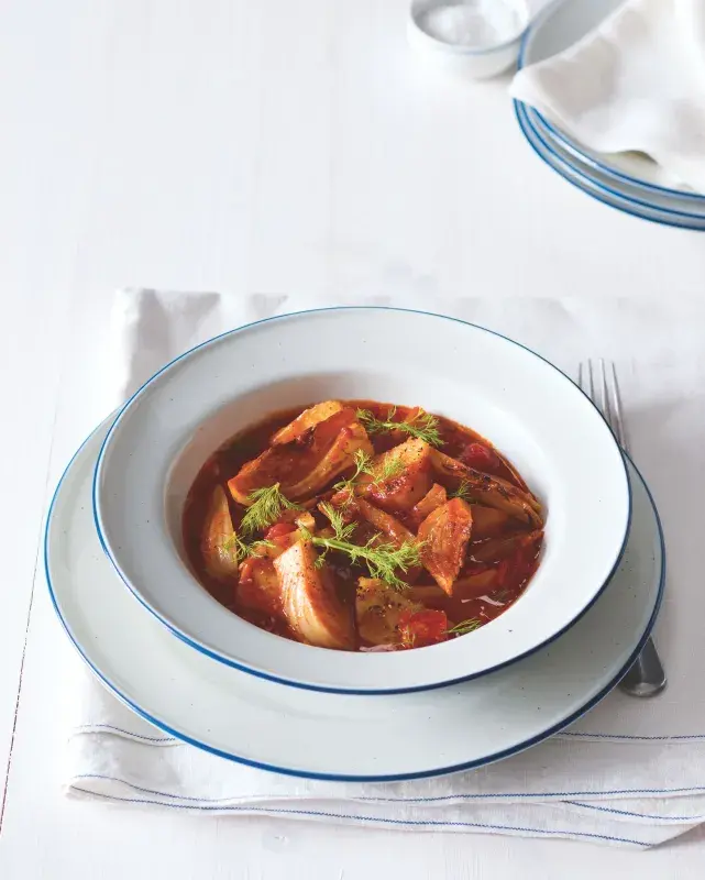  Fenyklovo-rajčatové ragú