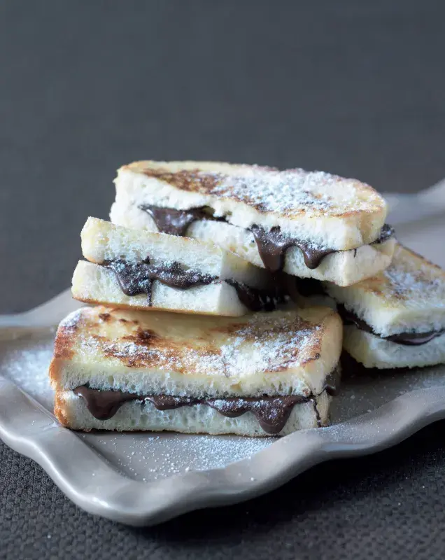 Francouzské tousty plněné čokoládou