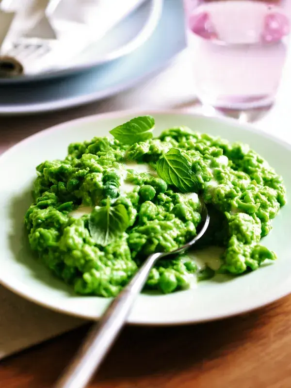 Hráškové pyré s mátou