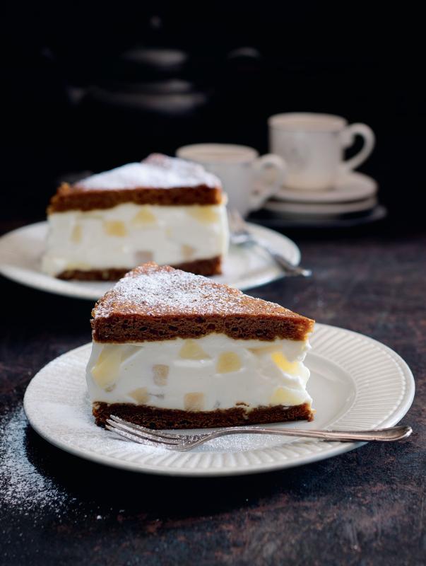 Hruškový cheesecake v medovníku