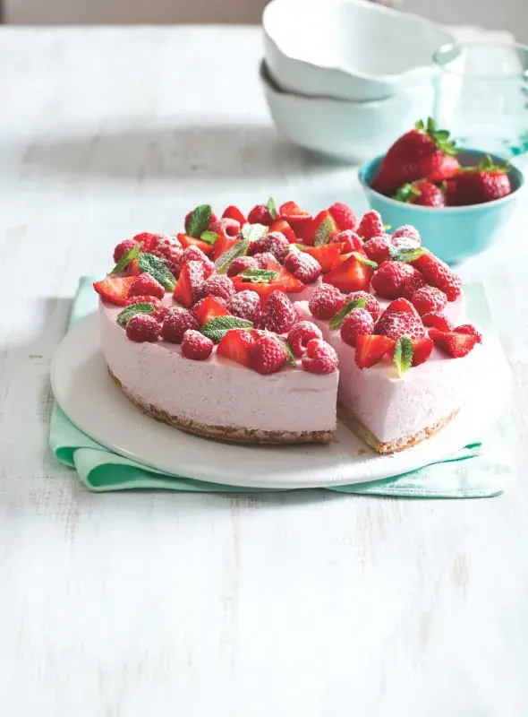 Jahodovo-ricottový dort