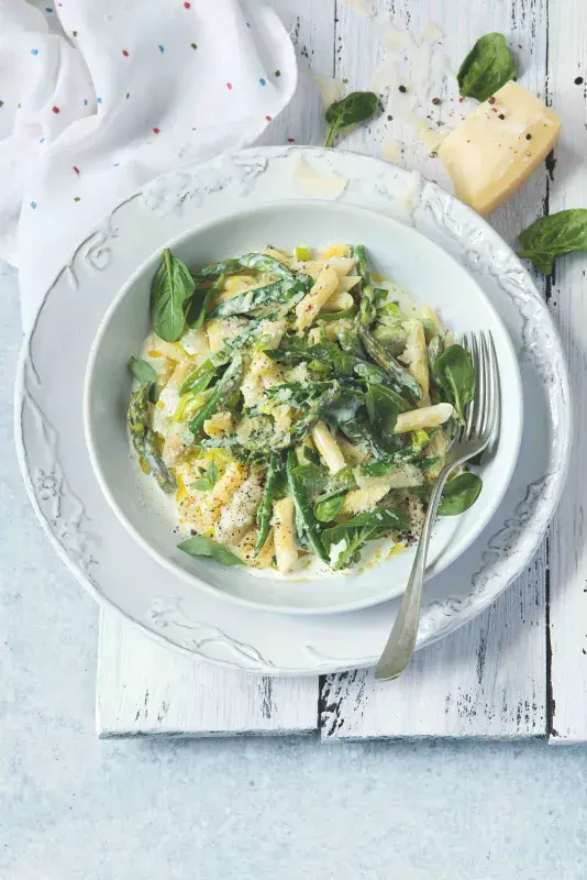 Krémové těstoviny primavera