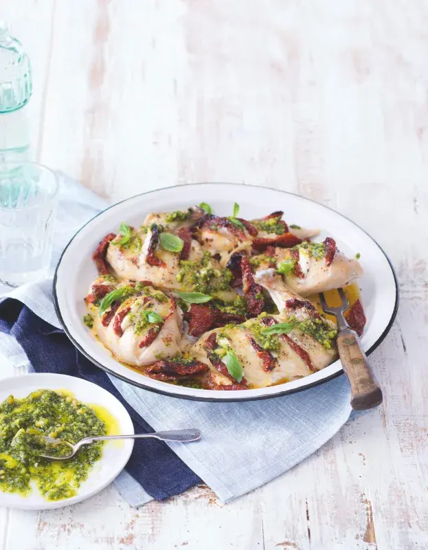 Kuře s mozzarellou a sušenými rajčaty