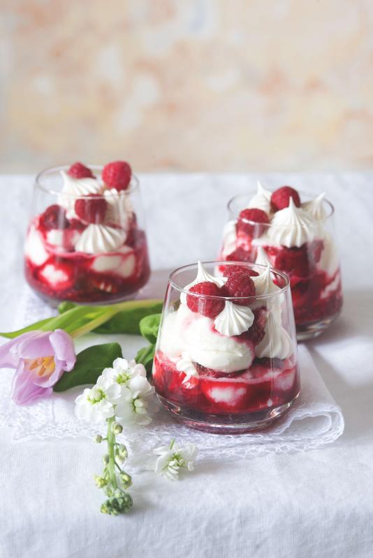 Malinový Eton mess