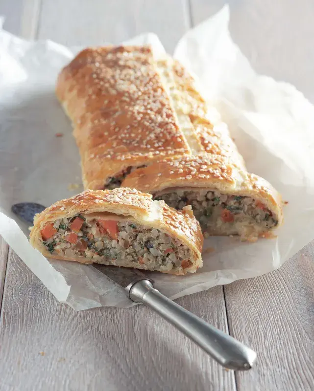 Mrkvovo-rýžový závin s mandlemi