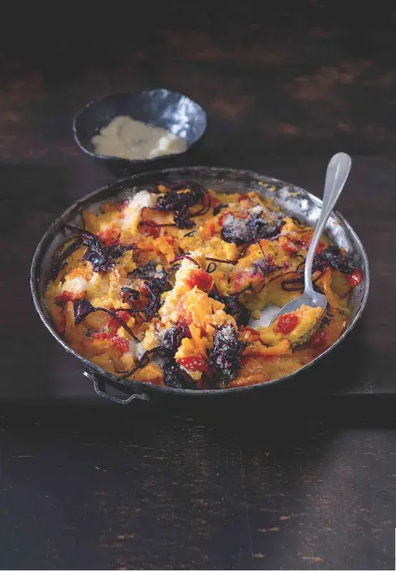 Pečená polenta se zeleninou