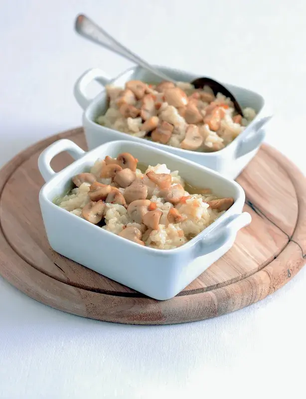 Pečené rizoto z houbami