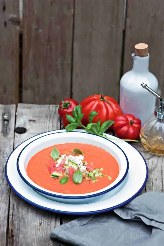 Rajčatovo-melounové gazpacho