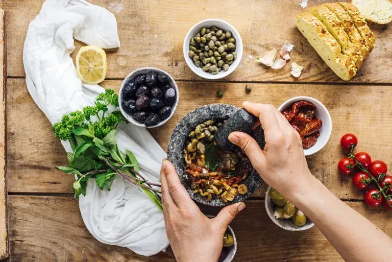 Příprava tapenády