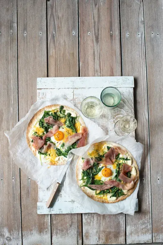 Blesková špenátová pizza