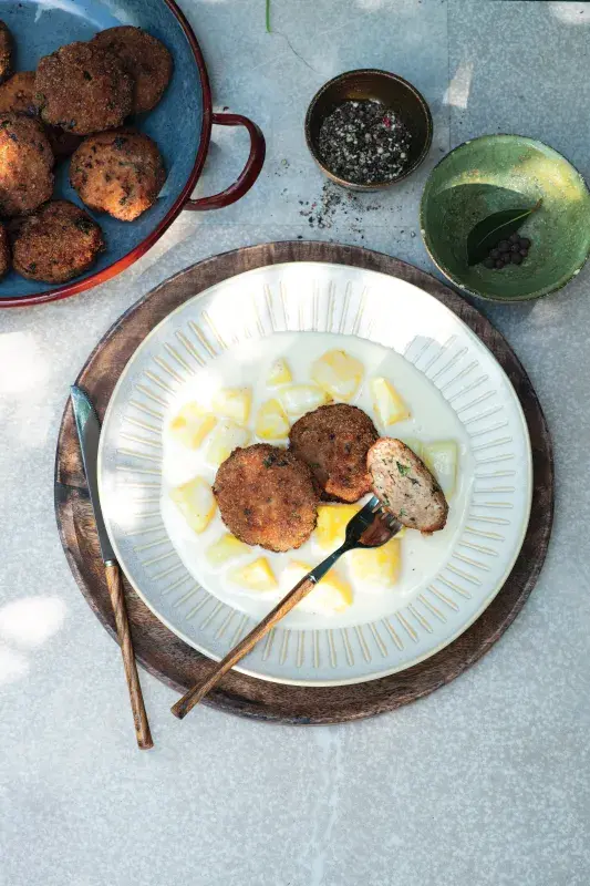 Bramborový prívarok s fašírkami