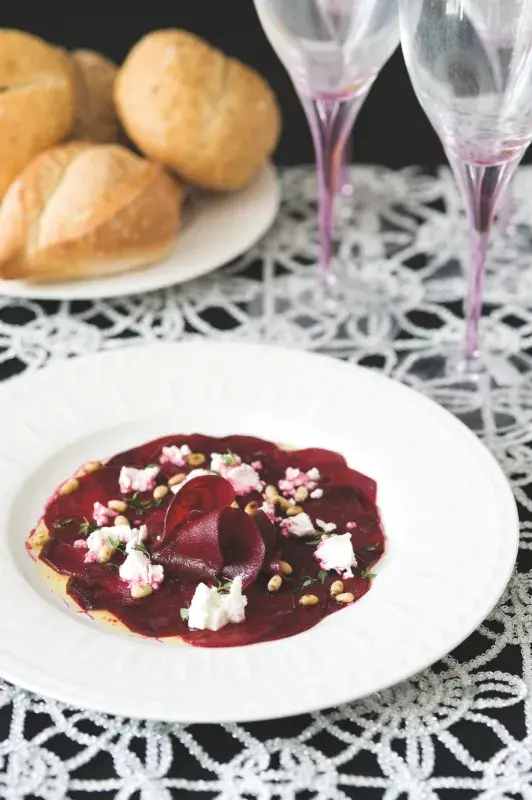 Carpaccio z červené řepy podle Zdeňka Pohlreicha