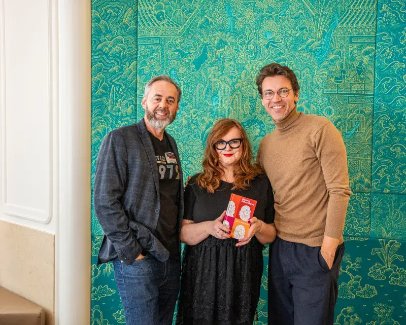 S Honzou Dědkem a Lukášem Hejlíkem na křtu