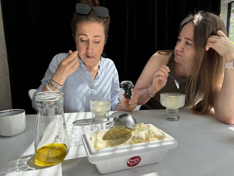 Vanilková zmrzlina s olivovým olejem a solí