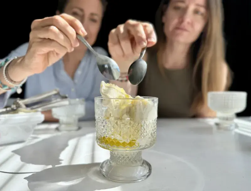 Vanilková zmrzlina s olivovým olejem a solí