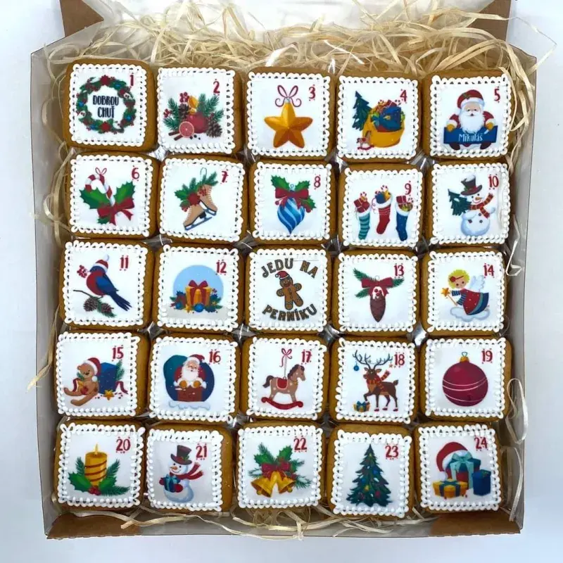 Perníčkový adventní kalendář