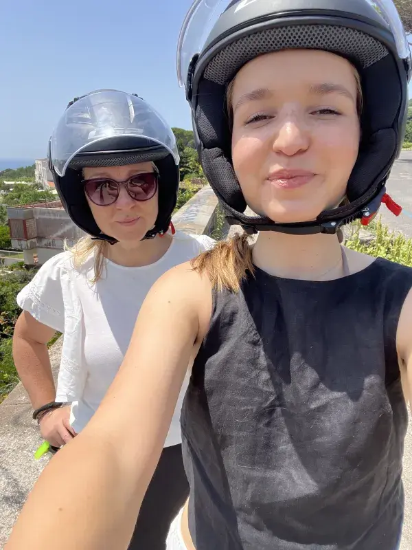 Kristína Nemčková s maminkou Evou v Neapoli