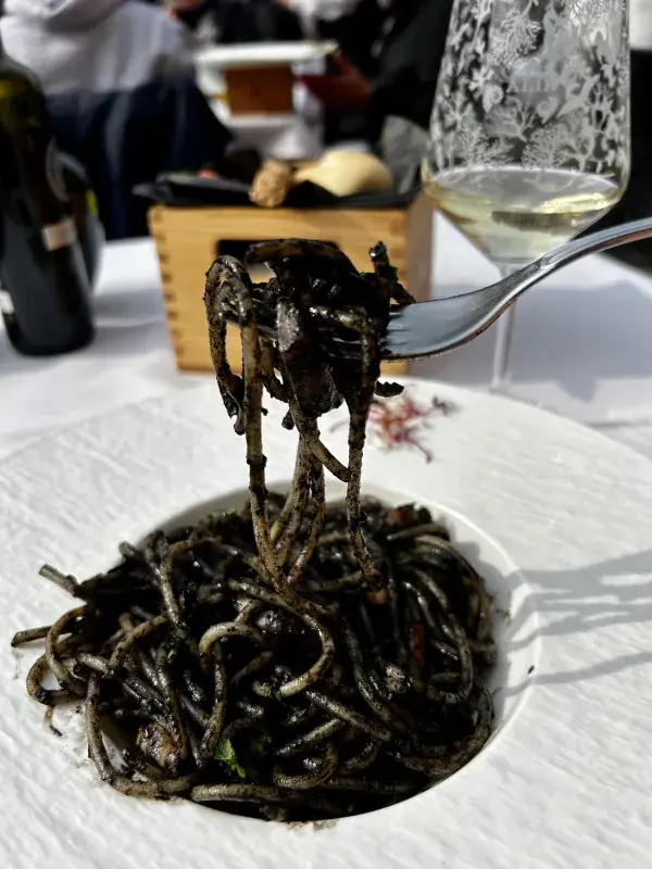 Benátky - sepiová pasta 