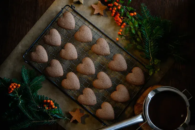 Plněná perníková srdíčka