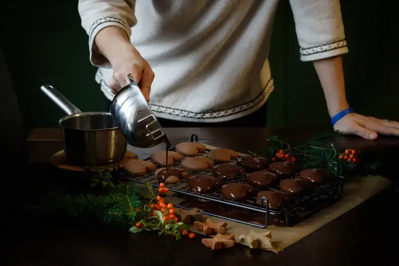 Plněná perníková srdíčka