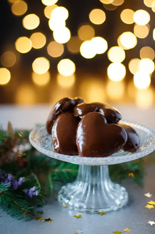 Plněná perníková srdíčka