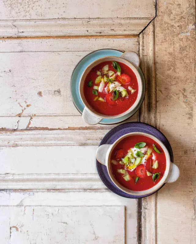 Jahodové gazpacho
