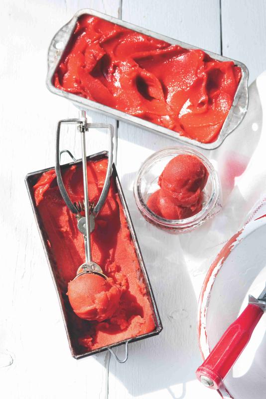 Jahodový sorbet za pár minut
