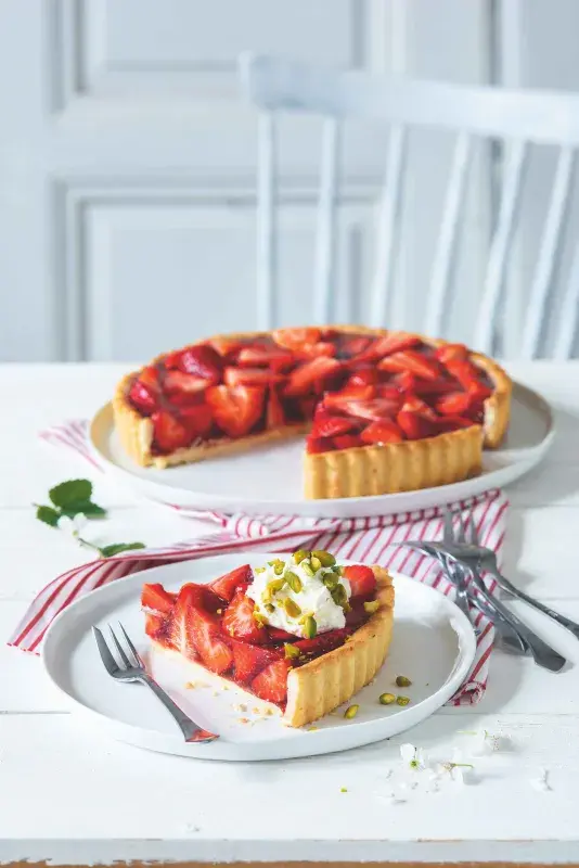 Jahodový želé koláč