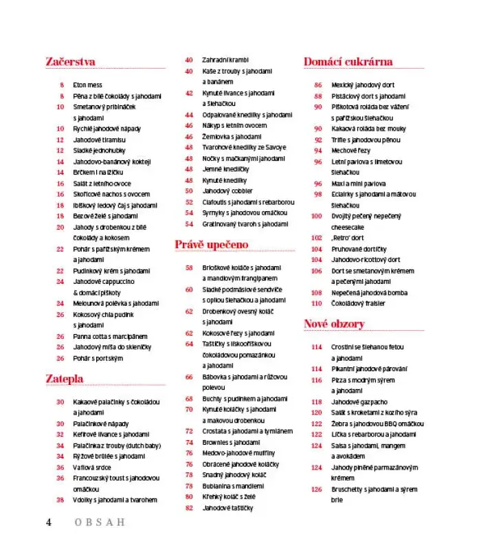 Kuchařka Jahody – obsah