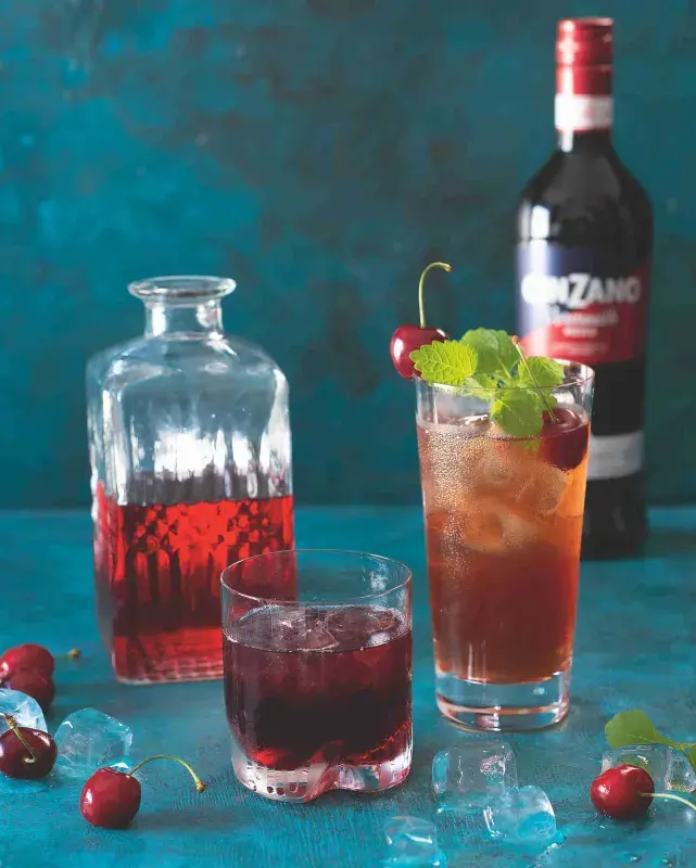 Sirup z třešní a meduňky & alko i nealko koktejl