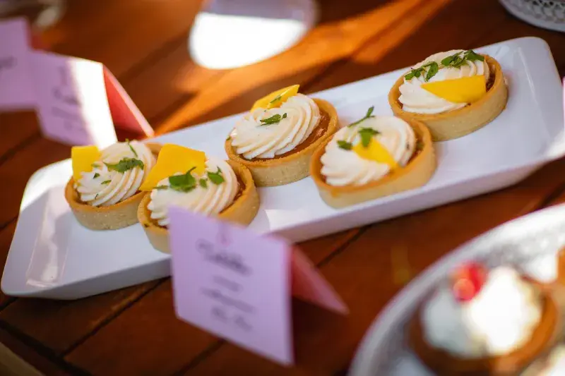 Mučenková tartaletkas vanilkovým krémem