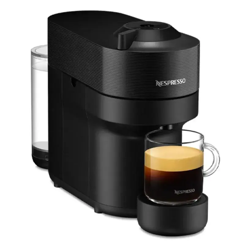 Kávovar Vertuo POP v černé barvě.