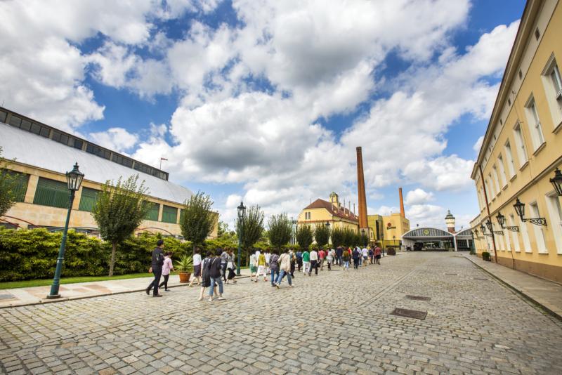 Nádvoří pivovaru Plzeňský Prazdroj