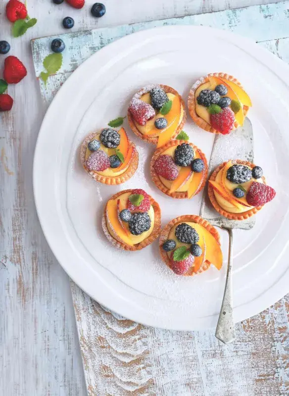 Ovocné košíčky s vanilkovým krémem