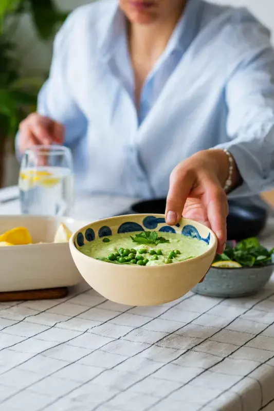 Fazolovo-hráškové pyré s lososem