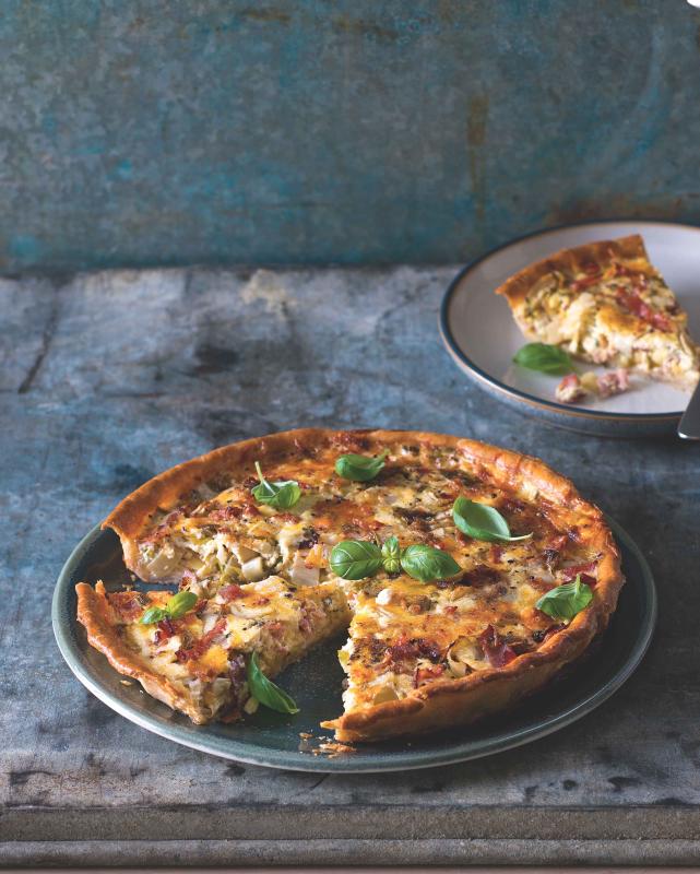Quiche se šunkou a čekankou